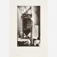Tanks #1 by Louis Lozowick, Russia/USA, sold Nov 2017