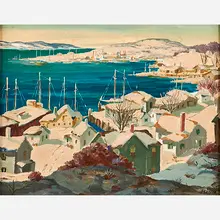 Harbor (Winter) by Henry Gasser, sold Nov 2017