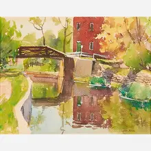 Untitled (Canal Bridge by Harry Leith-Ross, sold Nov 2017