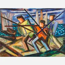 Joseph Meierhans, Three Fisherman, USA/Switzerland
