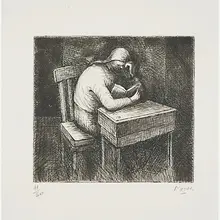 Doing Homework by Henry Moore, United Kingdom, sold Nov 2017