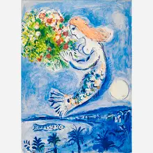 La Baie des Anges by Marc Chagall, Russia/France, sold Nov 2017