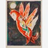 Then the old woman mounted the Ifrit's back by Marc Chagall, Russia/France, sold Nov 2017