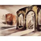 Frederic James, City Shadows, c. 1939, watercolor on paper