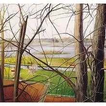 Earl T. Donelson, Through the Trees, 1937, oil on canvas