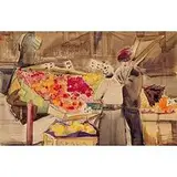 Zoltan Hecht, Untitled (Fruit Stand), c. 1935, watercolor on paper