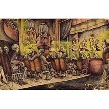Jack Steele, The Burlesque Show, 1937, ink and watercolor on artist board