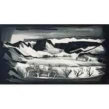 Rio Embudo Valley by Doel Reed, 1968, aquatint on paper, sold Dec 2000
