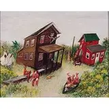 Lucille Corcos, Fire Island, 1950, tempera on board