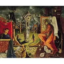 Jules Kirschenbaum, Time and a Dreamer's World, 1948, oil on canvas