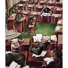 Peppino Mangravite, The Senate in Session, c. 1926, oil on canvas