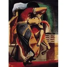 Dehorning by Seymour Fogel, 1942, watercolor on paper, sold Dec 2000