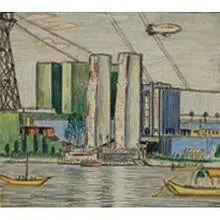 Frank Sohn, Century of Progress Exposition, 1933, pastel on paper