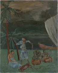 Joachim Ringelnatz, Schlangenbeschwörung (auch: „Das Opfer“), 1926, Öl auf Leinwand