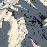 Gerhard Richter, Schweizer Alpen I (A2), 1969, Farbserigrafie auf Karton