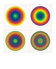 Julio Le Parc, COULEUR NO.1, 1971, 8 Farbserigrafien auf weißem Karton, in der originalen Kassette