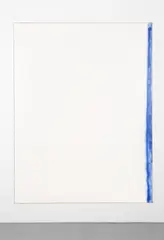 David Ostrowski, F (A thing is a thing in a whole which it's not), 2014, Acryl und Lack auf Leinwand, mit Künstlerleiste