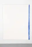 David Ostrowski, F (A thing is a thing in a whole which it's not), 2014, Acryl und Lack auf Leinwand, mit Künstlerleiste