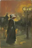 Franz Skarbina, Nächtliche Straßenszene
