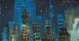 N.Y. Starnight by Rainer Fetting, 1993, Öl auf Rupfen, sold Jun 2009