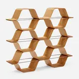 Bill Curry, Honeycomb modules, model HM-3, c. 1970, walnut laminated plywood