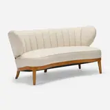 Otto Schulz, Sofa, c. 1940, upholstery, beech