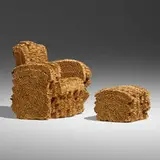 Frank Gehry, Little Beaver chair and ottoman, set of two