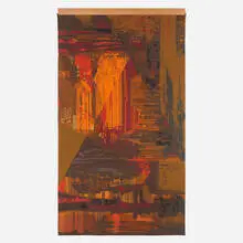 Maurice André, L'astre de feu tapestry, c. 1960, hand-knotted wool