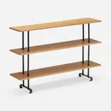 Peter Rooke-Ley, Demountable bookcase, c. 1953, enameled steel, cherry