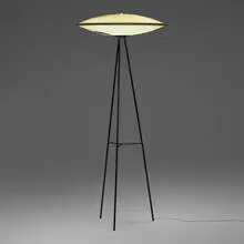 Mitchell Bobrick, Floor lamp, c. 1953, fiberglass, enameled steel, rubber