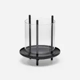 Hurricane candle holder by Stan Hawk and R. Coelho-Cordoza, c. 1948, iron, glass, sold Nov 2023