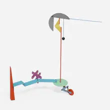 Peter Shire, Untitled, 1984, enameled steel, aluminum