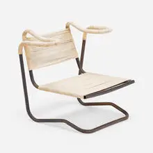 Dan Johnson, Chair, model 2750, c. 1950, enameled steel, rope