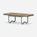 Walter Lamb, Beach table, model WT-3715, c. 1952, bronze, wood