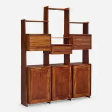 Bruce McQuilkin, Shelving unit, c. 1985, tropical hardwood
