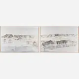 Diane Burko, Lake Powell # 5 and # 6 (Diptych)