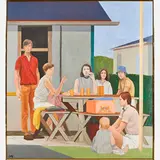 Larry Day, Untitled (Figures at a Table)