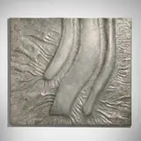 Pierre Sabatier, Coulées (wall sculpture), c. 1975, nickel-plated brass and steel