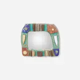 Isabelle Ferlay, Wall mirror, c. 1960, glazed earthenware, mirror