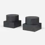 Christian Woo, Noga occasional tables, pair, 2020, stained ash