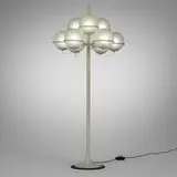 Gino Sarfatti, Floor lamp, model 1094, 1966, lacquered aluminum, glass, enameled cast iron