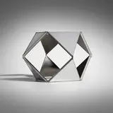 Buckminster Fuller, Single-cell Jitterbug, 1976, aluminum