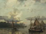 James Campbell Noble Rsa, A Dutch Waterway, possibly Dordrecht