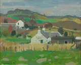 Landscape at Luthrie by Alberto Morrocco Obe Rsa Rsw Rp Rgi Lld D Univ, offered Jan 2019