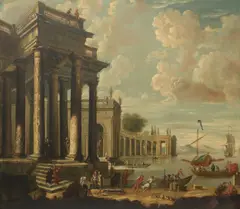 Giuseppe Zocchi, Port with classical architecture
