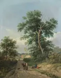 Samuel David Colkett, A rest by the way, oil on panel