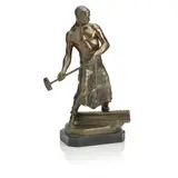 Rudolf Kaesbach, bronze model of a ship yard worker, bronze