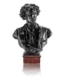 Jean-Baptiste Carpeaux, bronze portrait bust of Charles Garnier, bronze