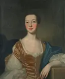 Portrait of a lady, traditionally said to be Elizabeth Hadock, half-length, in a yellow dress by English School, oil on canvas, offered Oct 2019