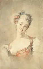 Study for a lady by François Boucher, coloured chalks and wash on paper, offered Oct 2019